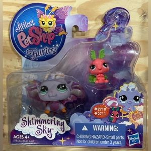Littlest pet shop fairy, shimmering sky morning, haze fairy, and Luna moth